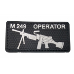 Шеврон M249 operator ПВХ черный